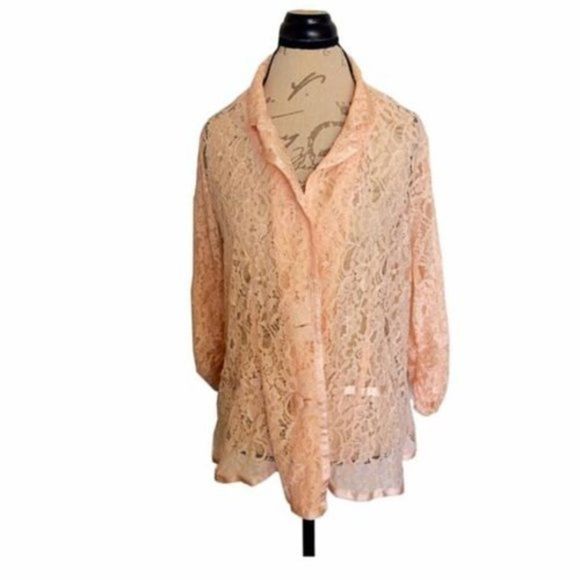 Changes Boutique Lace Top Cardigan Bridal Wedding guest Mom - Picture 4 of 12